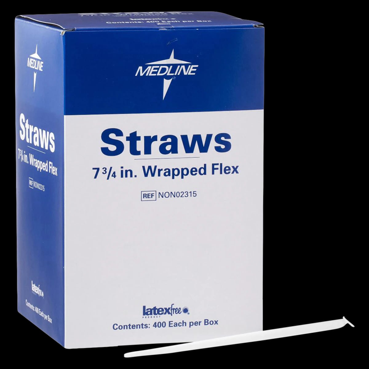 Medline Flexible Drinking Straws, MiniPak, 1600/Case