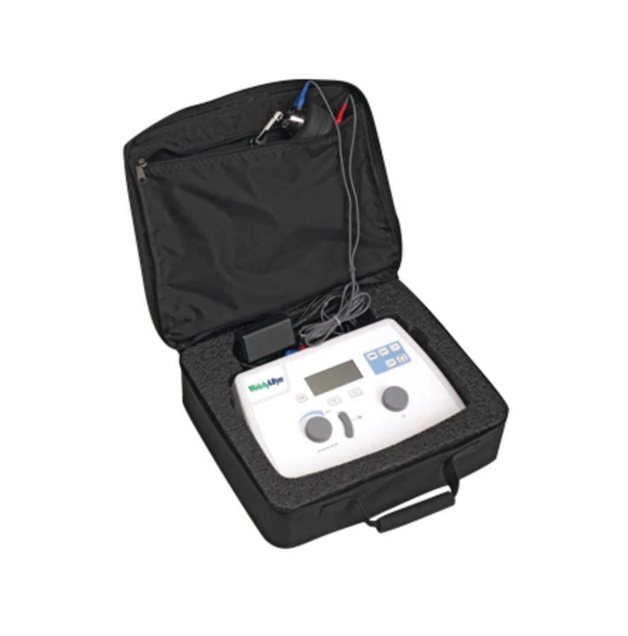 Welch Allyn AM282 Threshold Audiometer with Case, 11 Frequencies (125Hz-8000Hz), Manual, IEC Plug Type-B