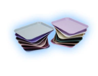 Plasdent Set-Up / Flat Tray, Size A, White, 13 3/4 in x 10 5/8 in x 7/8 in, Autoclavable, 300AF-1