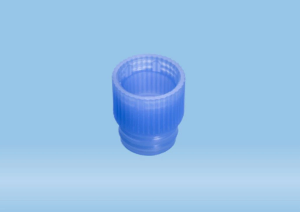 Sarstedt Push Tube Cap, LDPE, Blue, 13mm, 1000/Pk