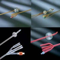 Bardex 2-Way Foley Catheter, Short Round Tip, Rubber, 28 Fr, 5 cc Balloon