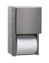 Bobrick Toilet Tissue Dispenser, Satin Finish Stainless Steel, Surface Mount, Flush Tumbler Lock, 6.0625 in x 11 in x 5.9375 in