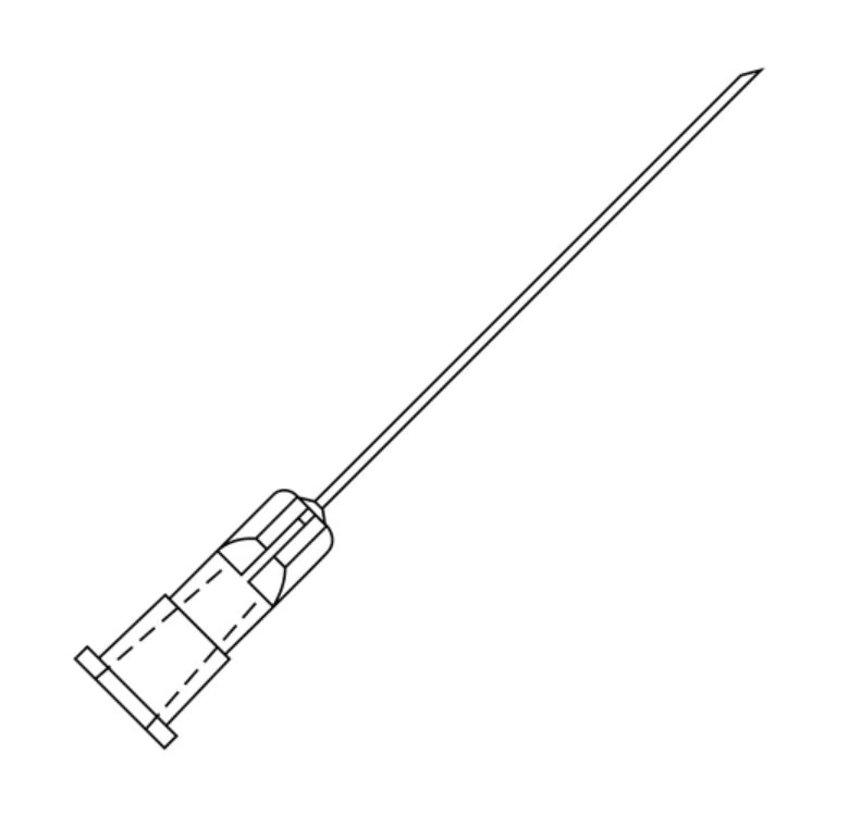 Oasis Medical Atkinson Retrobulbar Anesthesia Needle, 25G x 1-1/2", Conventional, Disposable, 10/Box