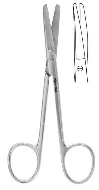 Miltex Meister-Hand Delicate Curved Scissors, 4-3/4" Stainless Steel, Each