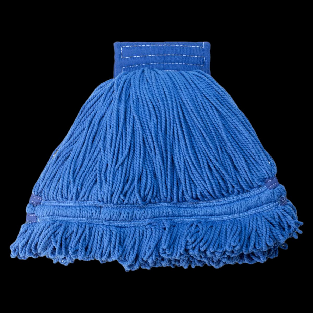 Medline Traditional Loop Microfiber Mop Head, 14 oz, Blue, 6/Case