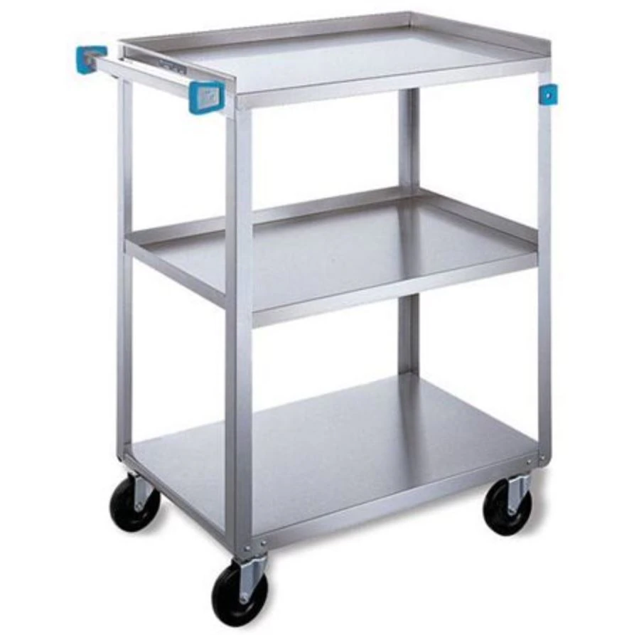Marketlab Utility Cart, Stainless Steel, 27.5 x 16.25 x 32.125 in, with (4) 3.5" Swivel Casters