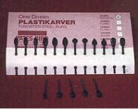 Yates Motloid Round Plastikarver, Tungsten Steel Bur, 12/Box