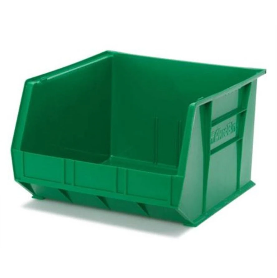 Marketlab Organizer Bin, Polypropylene, Green, 16.5 x 18 x 11 in, with Label Slot, Each