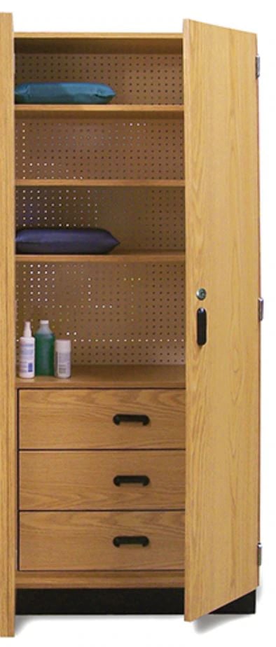 Hausmann Industries Thera-Wall Exercise Cabinet with Adjustable Shelves, Laminate Finish