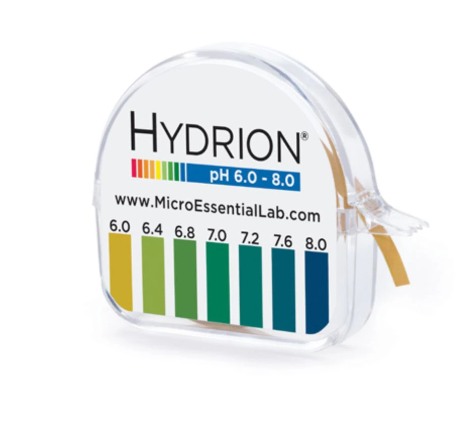 Hydrion S/R pH Test Strips, 6.0-8.0 Range, 10 Strips/Box