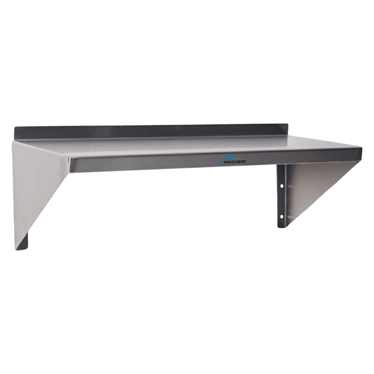 Pedigo Products Wall Shelf, Stainless Steel, 6" x 24" x 5.5"