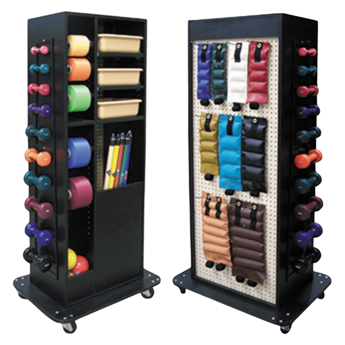 Weight Rack Compact, Laminate, 24x32x66", Black