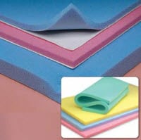 Rolyan Temper Foam Splint Padding, Medium, Blue, Adhesive-Backed Sheet, 16" x 24"