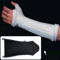 Aquaform Wrist Splint, Long, Zip Closure, White, Large (7.25-8.25")