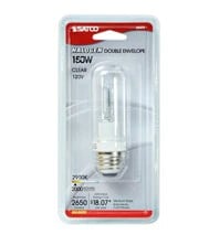Satco Halogen Bulb, 150W, 120V, E26 Base, Clear, 4"
