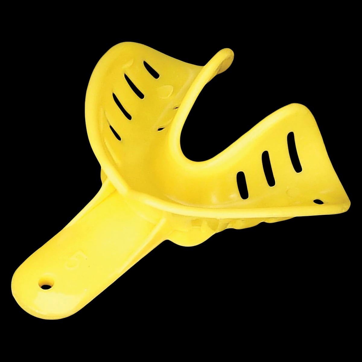 Excellent-Colors Disposable Ortho Impression Trays, #5 Medium Adult Lower, Yellow, Perforated, 25/Pk, ITO-5L