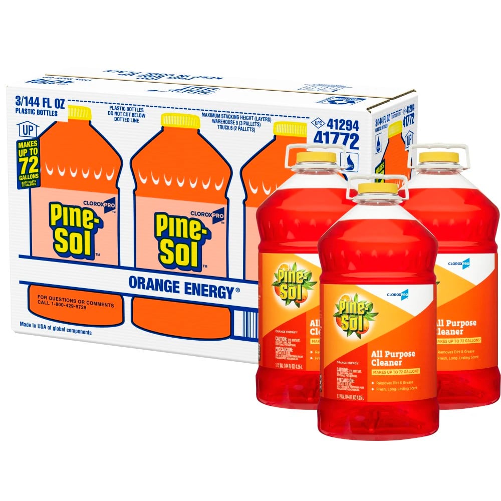 Pine Sol All-Purpose Orange Energy Cleaner, 144 oz Bottle