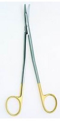 Kaye-Freeman Plastic Surgery Scissors, 7" Tungsten Carbide, Non-Sterile, Reusable, Each