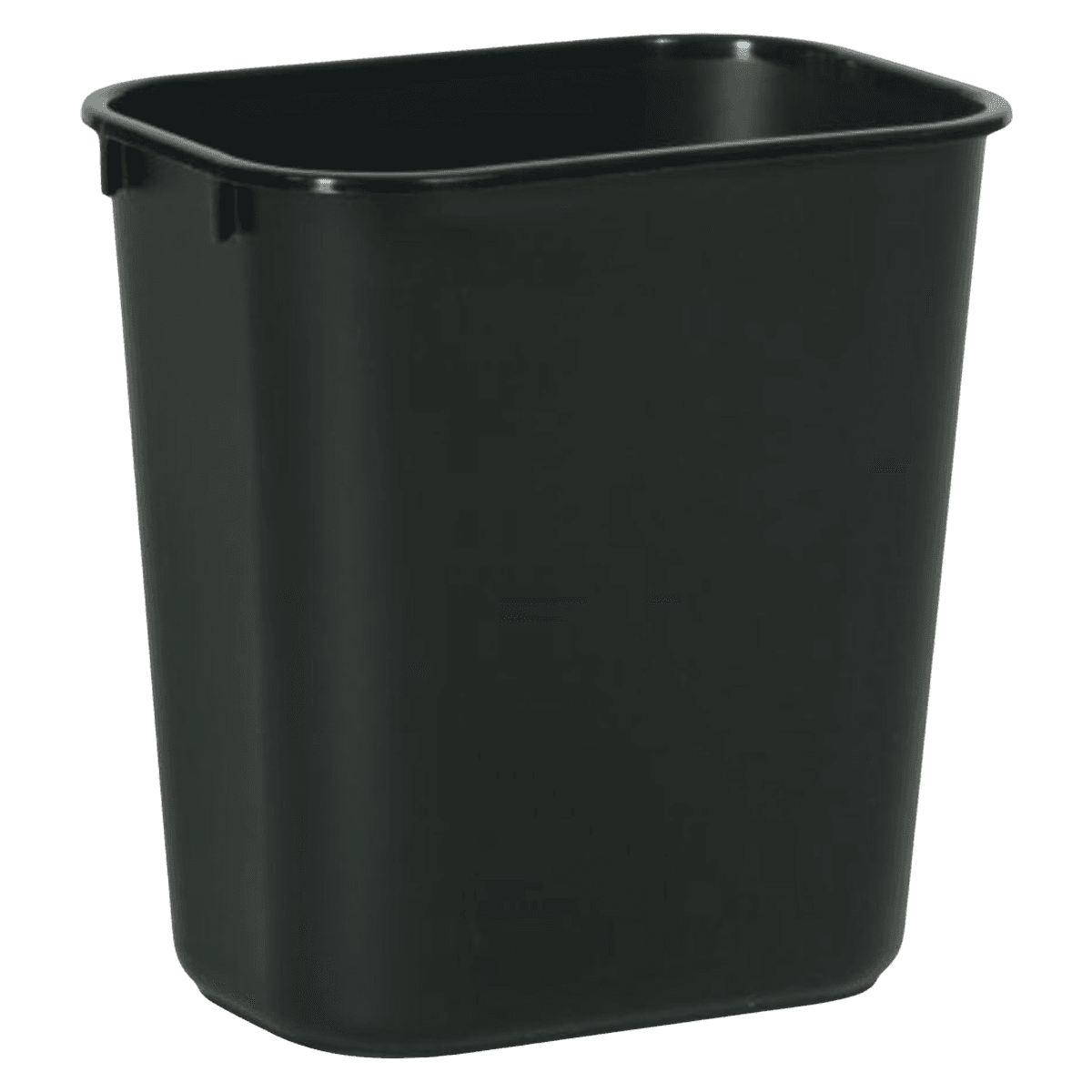 Newell Rectangle Wastebasket, Black, 12/Case