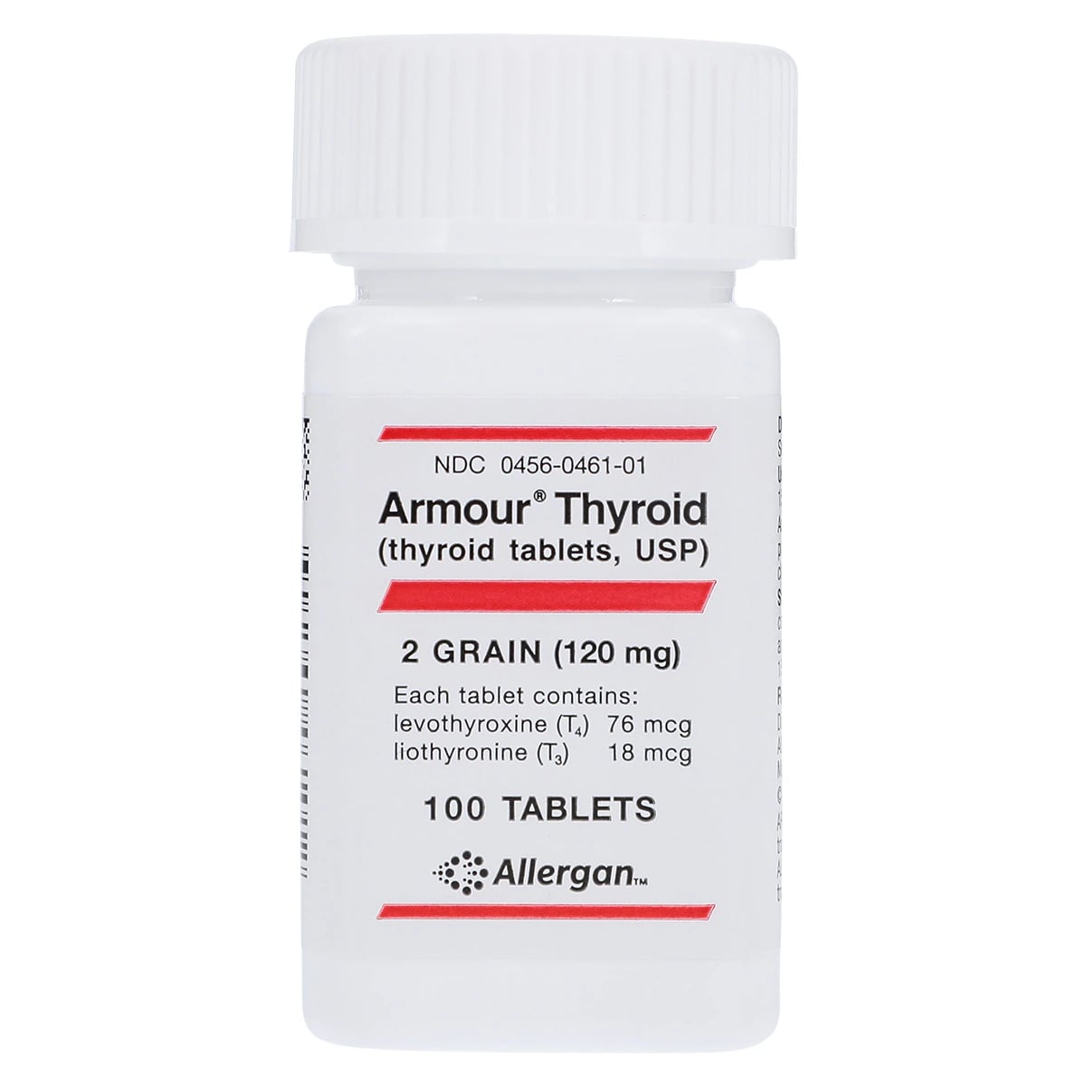 Armour Thyroid Tablets, 2 Grain (120mg), 100/Bottle