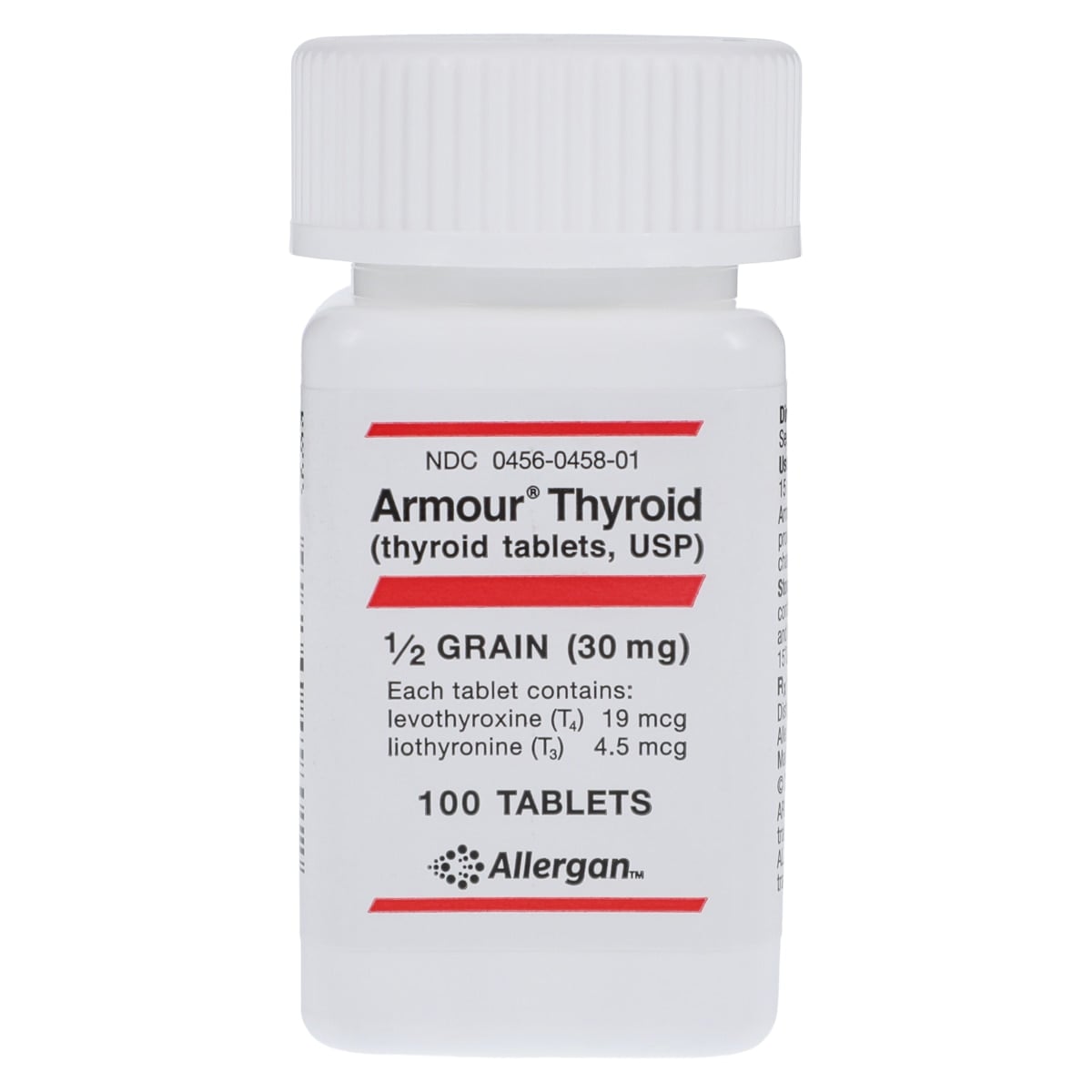 Armour Thyroid Tablets, 1/2 Grain (30mg), 100/Bottle