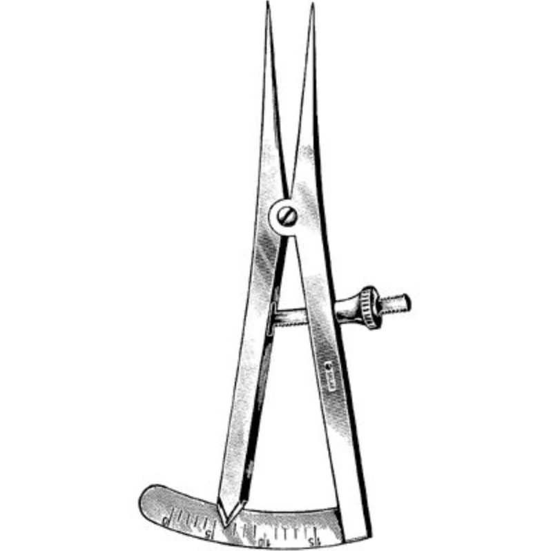 Castroviejo Eye Caliper, 3-1/4", Stainless Steel, Each