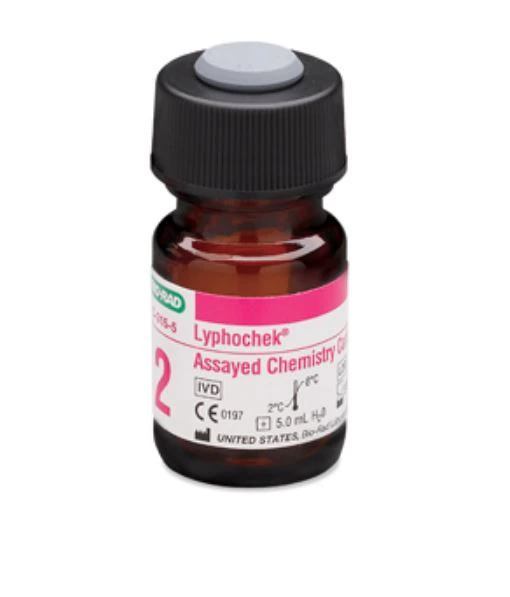 Bio-Rad Lyphochek Chemistry Multi-Analyte Control Level 2, Lyophilized, 12 x 5 mL, 1 Box