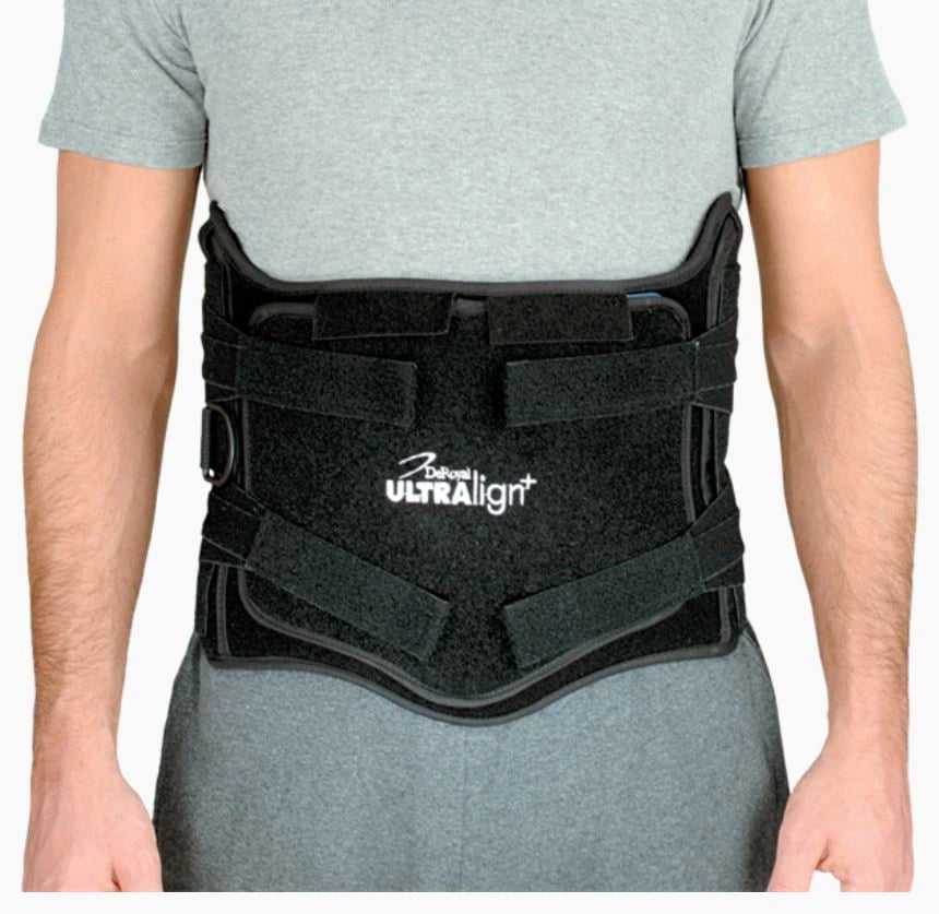 DeRoyal Ultralign+ Lumbar Sacral Orthosis, Adult Non-Tapered, Size Medium (26-32")