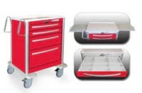 Waterloo Healthcare Crash Cart, 4-Drawer, Lightweight