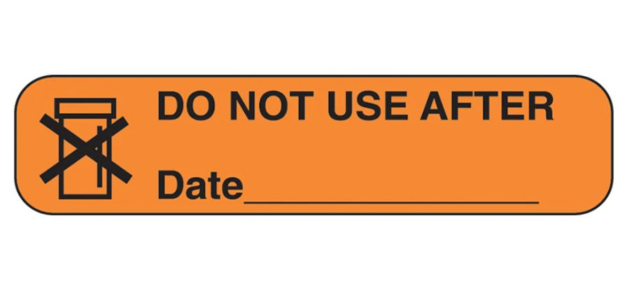 Health Care Logistics Label, 'Do Not Use After Date', Yellow, English, 1-5/8 x 3/8", 1000/Package
