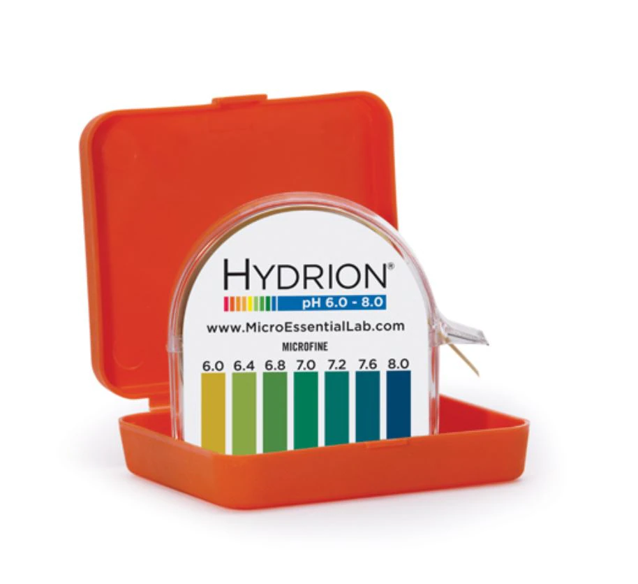 Hydrion MicroFine pH Test Strips, 6-8 Range, 10/Box