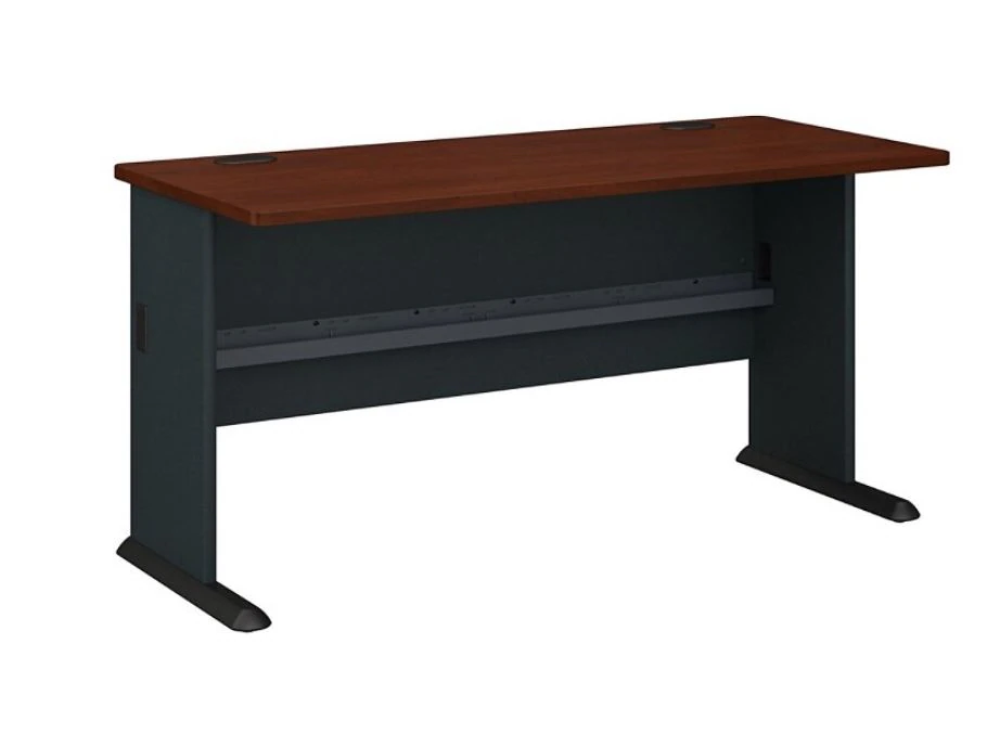 Bush Industries Office Advantage Desk, 60 in, Hansen Cherry/Galaxy Finish