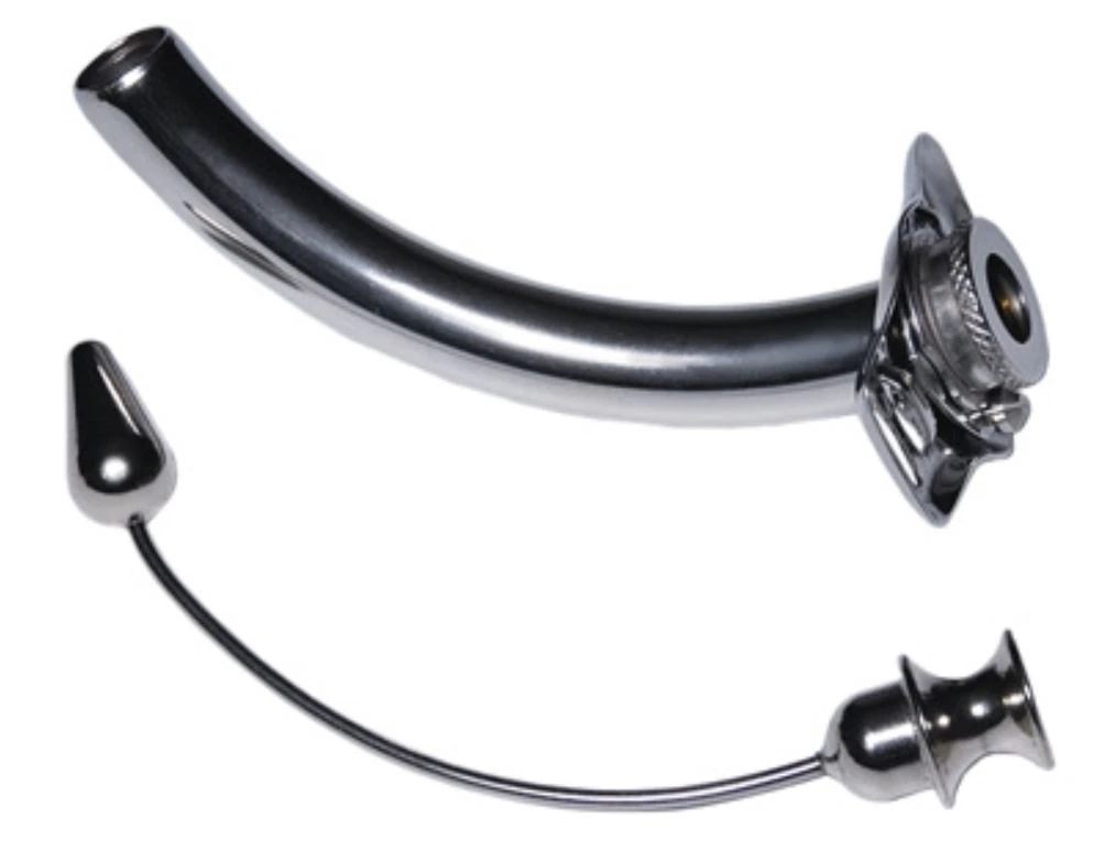 Jackson Improved Tracheostomy Tube, Stainless Steel, Size #4, Reusable