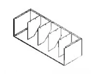 Datum Filing Systems Vu-Stak Straight Tier Shelving Top/Base, 36"W, Steel, 5 Pockets