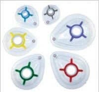SunMed Face Mask, Adult Small Size 3, Clear/Green, 22mm Female Connector, 30/Box