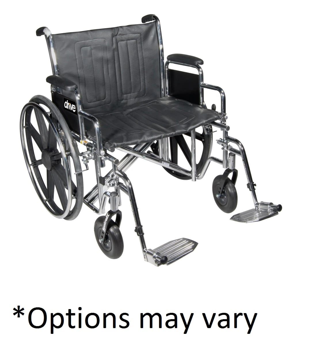 Drive Medical Sentra EC Transport Wheelchair, 24" Seat, Desk Arms, 450 lb Capacity