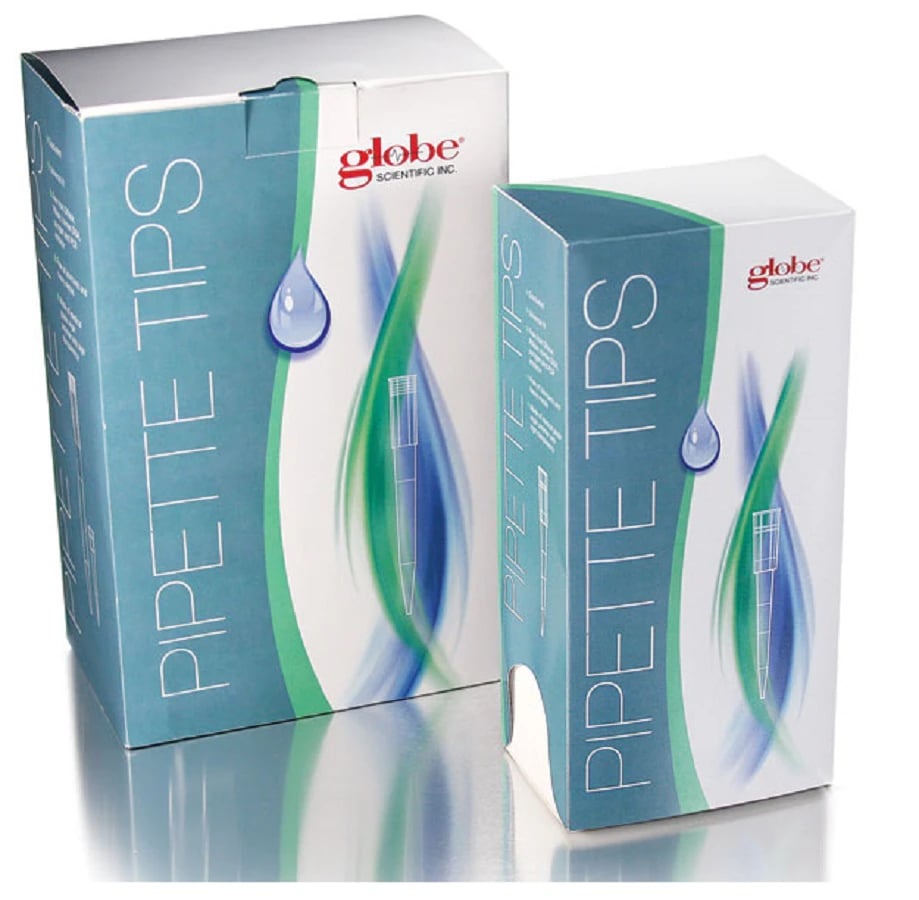 Globe Scientific Universal Pipette Tips, 0.1-10 µL, Graduated, 31 mm, Non-Sterile, Natural, 1000/Bag