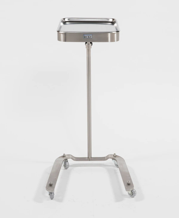 Blickman Industries Stainless Steel Mayo Stand with 4-Caster Base, 39.5" x 62"