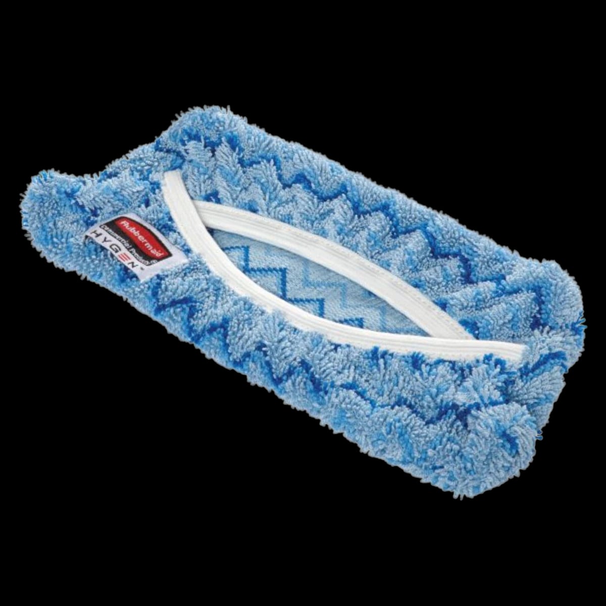 Rubbermaid Commercial HYGEN Flexi Frame Damp Mop Covers, Blue, 12/Pack
