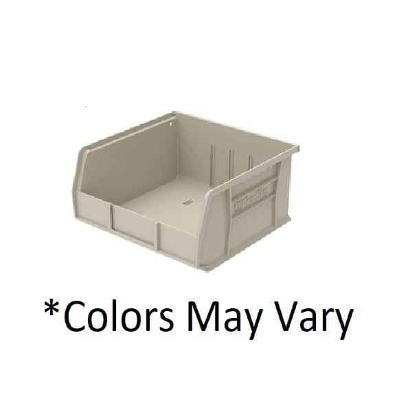 Akro-Mils AkroBins Storage Bin, Stone Polymer with Label Holder, 10-7/8" x 11" x 5", 6/Case