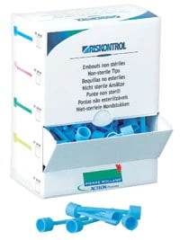 Riskontrol AW Syringe Tips, Blue, Disposable, 250/Pk