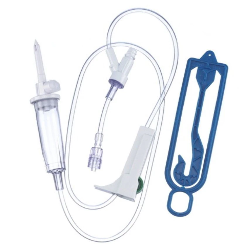 B. Braun Ultrasite IV Secondary Administration Set, Needleless Injection Site, 15 Drops/mL, 8.7 mL Priming Volume, 30" Tubing, Spin-Lock Connector, 50/Case
