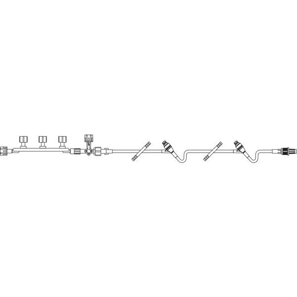 Baxter Manifold Extension Set with Clearlink, 3-Port, 40" Male Luer Lock Adapter, 48/Case