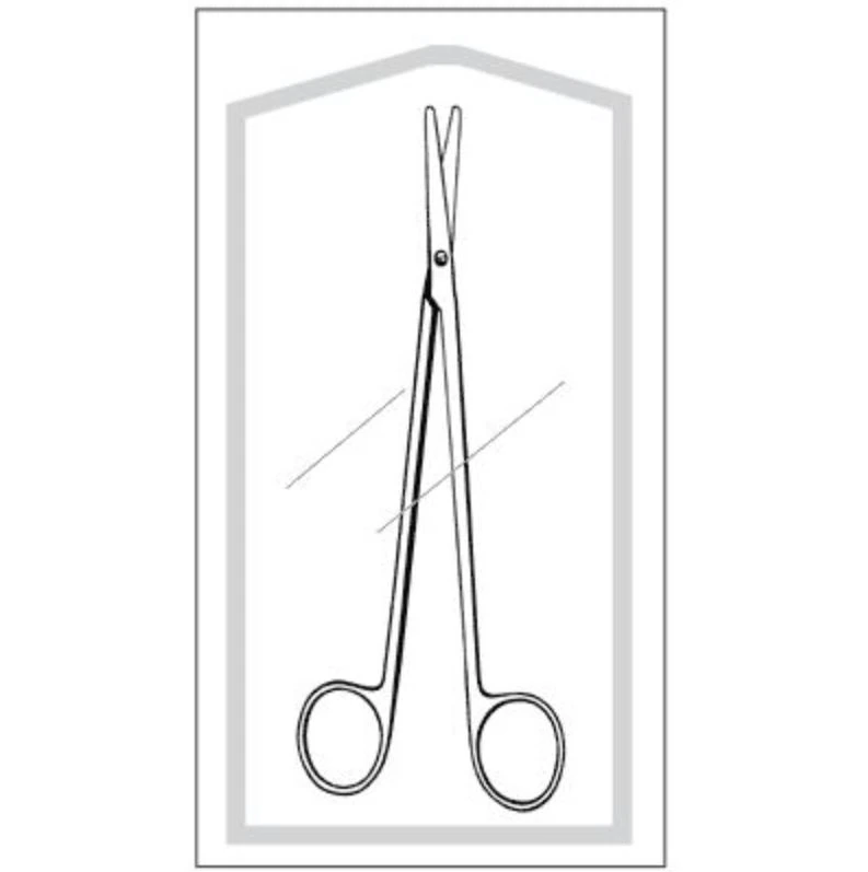 Sklar Econo Metzenbaum-Lahey Dissecting Scissors, Straight, 5-1/2", Stainless Steel, Sterile, Disposable, 25/Box