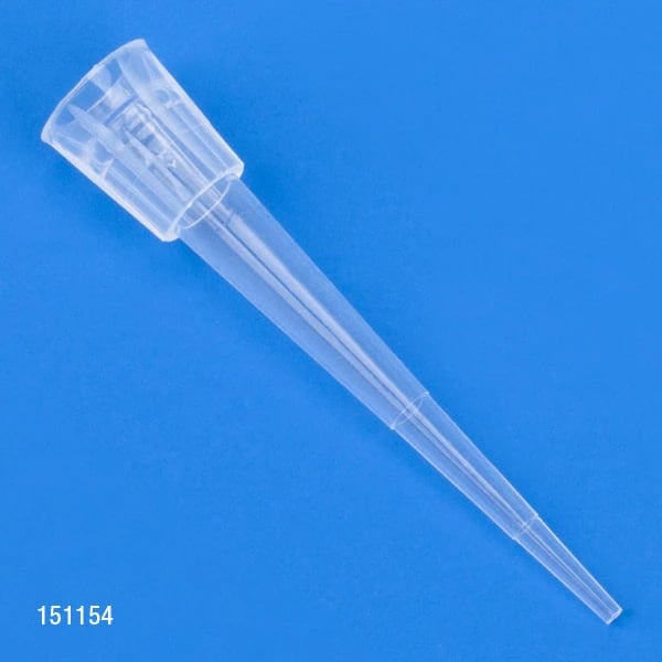 Globe Scientific Pipette Tips, 0.1-10 µL, Graduated, 31 mm, Sterile, Universal Fit, Pipetman Style, 960/Case (10 x 96 Racked)