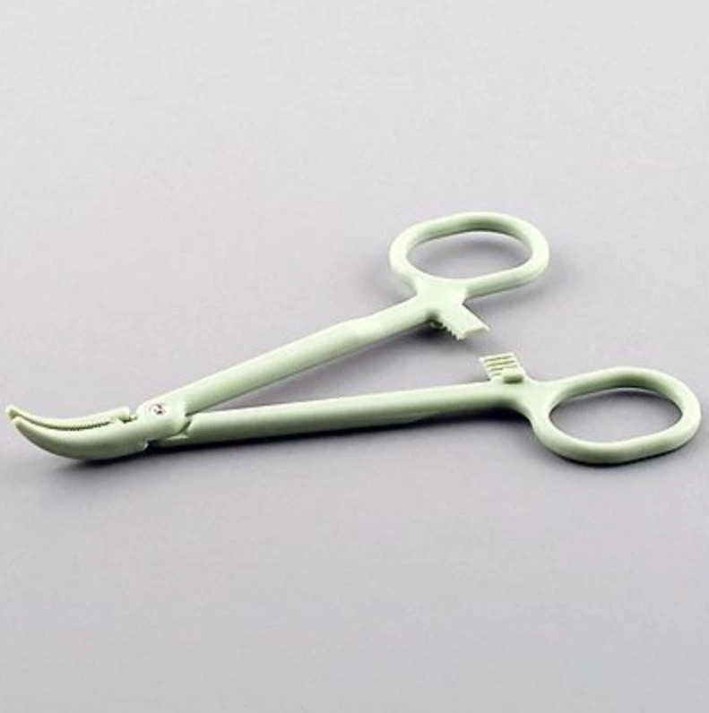 Sklar Instruments Hemostatic Forceps, Curved, 5-1/4", Plastic, Non-Sterile, 100/Box