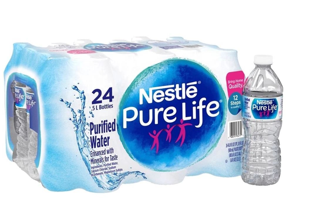 Nestle Pure Life Purified Bottled Water, 16.9 oz, Case of 24 Bottles