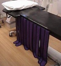 Protech Double-Sided X-Ray Table Skirt/Drape, 36" x 28", Black