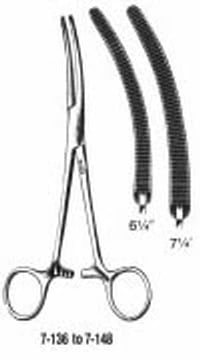 Rochester-Pean Hemostatic Forceps, Curved, 12", Stainless Steel, Autoclavable, Each