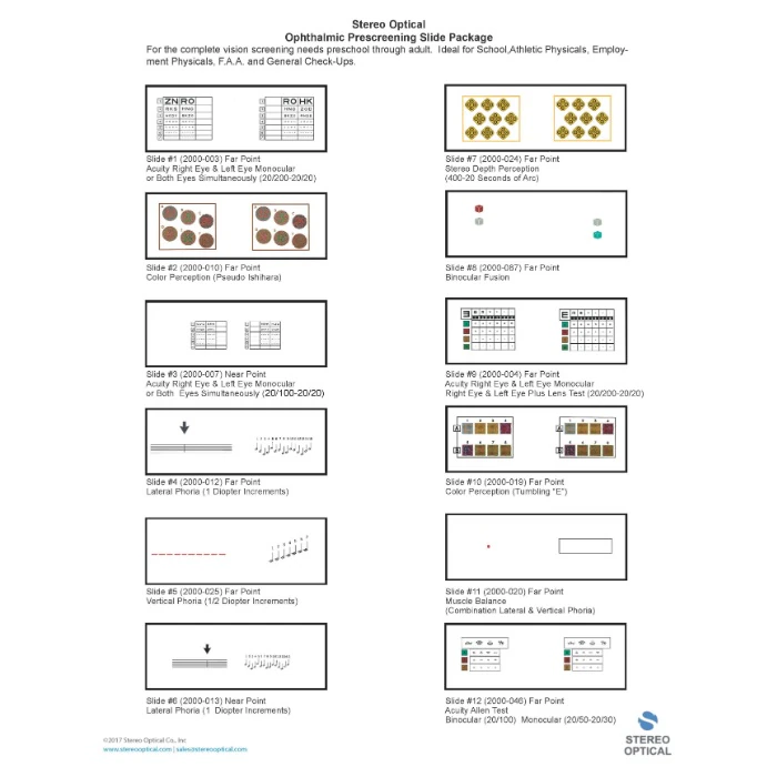 Stereo Optical Prescreen Slide Kit
